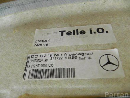 Mercedes-Benz A 219 690 0050 7J36 / A21969000507J36 CLS (C219) 2006 Revêtement de toit