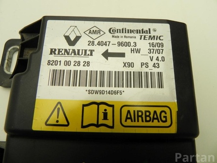 Dacia 8201 00 28 28 / 8201002828 SANDERO 2009 Steuergerät für Airbag