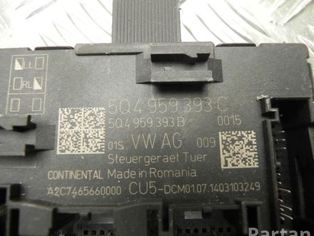 Seat 5Q4 959 393 C, 5Q4 959 393 B / 5Q4959393C, 5Q4959393B LEON (5F1) 2013 Unité de commande pour porte Right Rear Left Rear Left Front Right Front