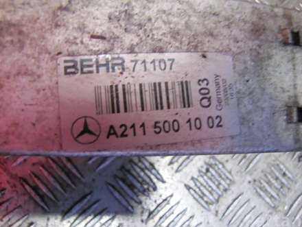 Mercedes-Benz A211 500 10 02 / A2115001002 E-CLASS (W211) 2004 Refrigerador de aire de sobrealimentación